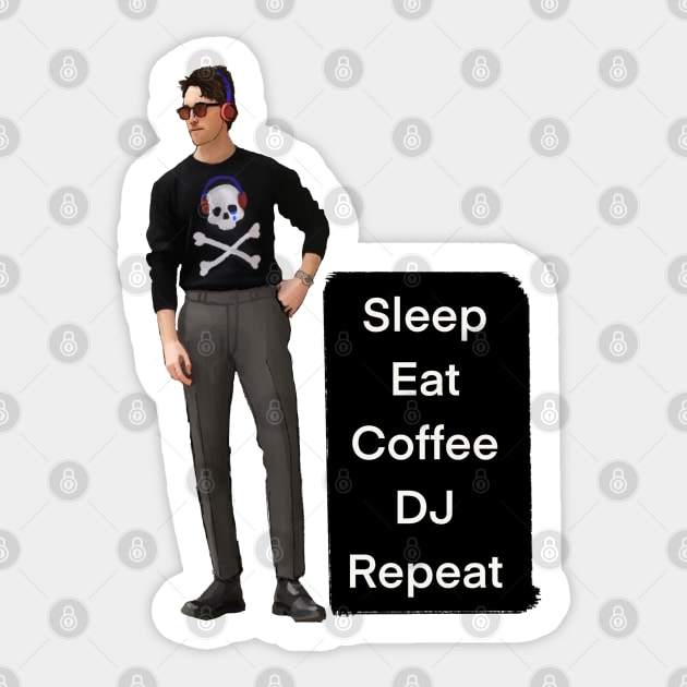 DJ Depression’s schedule Sticker by HappyRandomArt